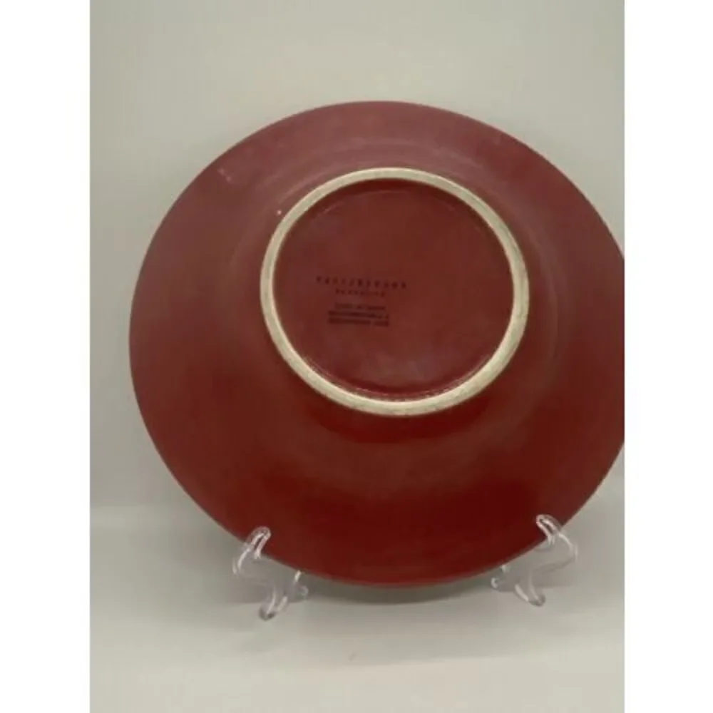 Pottery Barn SAUSALITO Merlot Red Salad Plates 10”